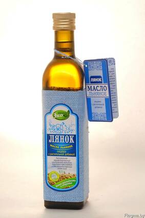 Масло льняное Лянок 0,5 и 0,25л