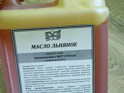 Масло льняное техническое нерафинированное первого сорта