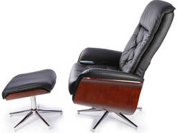 Массажные кресла Calviano TV-кресло Calviano 95 с пуфом (черное, массаж)