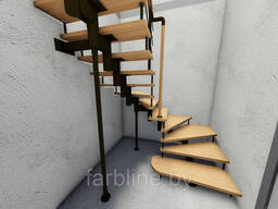 Модульная лестница, лестница в дом П-образная на 16 ступеней + 3D Проект в. ..