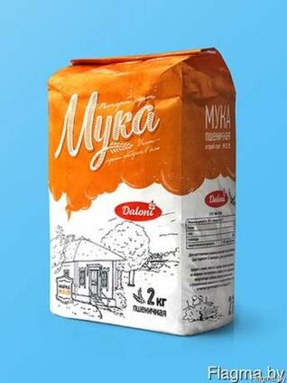 Мука пшеничная Daloni второй сорт М12-25 (фас 2 кг)