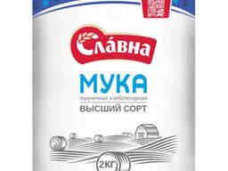 Мука пшеничная хлебопекарная Высший сорт Синий Мотив-Славна фас. 2 кг -1,85 за кг без НДС