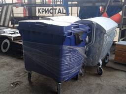 Мусорный контейнер 1100 л, пластиковый евроконтейнер для сбора ТБО