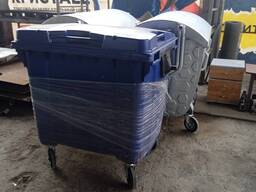 Мусорный контейнер 1100 л, пластиковый евроконтейнер для сбора ТБО