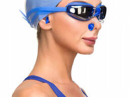 Набор для плавания: шапочка +очки+прищепка для носа+беруши для бассейна