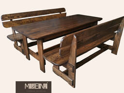 Набор мебели из массива сосны (стол 2 скамьи)