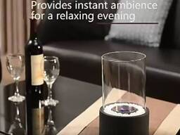 Настольный ЭКО биокамин Vesta белый/черный