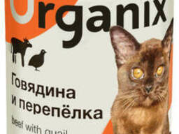 Organix влажный корм для кошек (говядина и перепелка)
