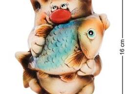 Панно керамическое «Кот с рыбой» Wnrcuh
