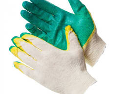 Перчатки х/б 13 класс с двойным латексным покрытием без инд. упаковки