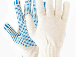 Перчатки х/б с ПВХ 7,5 класс 5-ти нитка