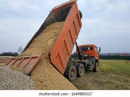 Песок сееный 2класс, песок мытый, пгс, гравий, камень, смесь с5-с12