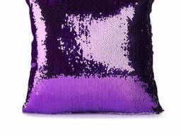 Подушка декоративная «Русалка» цвет фиолетовый/серебро