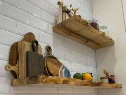 Полка из слэба с живым краем