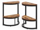Полукруглый приставной столик Rustic&amp;Black 2 - фото 2