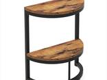 Полукруглый приставной столик Rustic&amp;Black 2 - фото 3