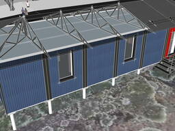 Проект офиса 100 м2, проект склада-офиса, сборно-разборные