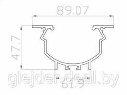 Профиль врезной алюминиевый lc lpv 3288 2 anod