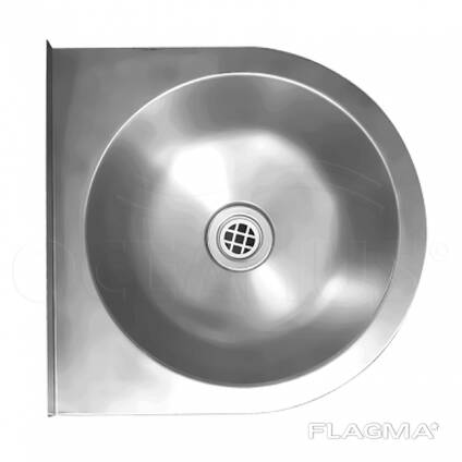 Раковина подвесная из нерж. стали без отверстия для смесителя