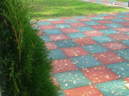 Резиновая плитка Ecover 500*500*40мм типII