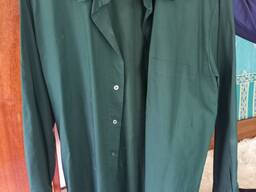 Рубашка мужская зелёная Элиз 41 ворот спина 80.