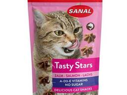 Sanal лакомство для котов, со вкусом лосося (звёздочки), 40 г (арт. ВЕТ SC3881)