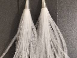 Серьги из страусиных перьев