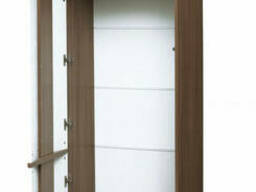 Шкаф Олмеко Донна арт.43, ясень шимо темный/белый глянец