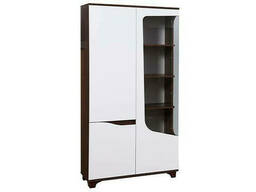 Шкаф Олмеко Окинава 30.01, дуб кальяри/белый глянец