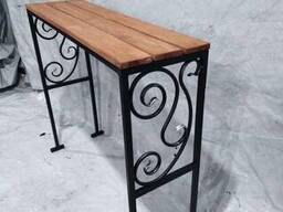 Скамейка металлическая с брусом Виток 15  1000х350х600мм