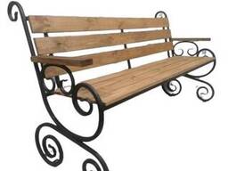 Скамейка металлическая с брусом Виток 2 1700х400х900мм