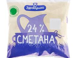 Сметана 24% 400гр (Здравушка)