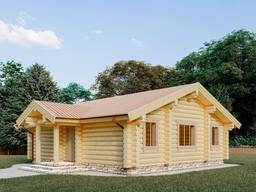 Сруб дома из бревна