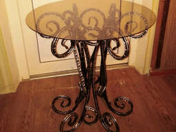 Стол журнальный кованый лофт Грифонсервис КОВ12