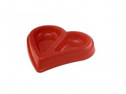 Sum-Plast Миска двойная для собак Сердце 0,45 л. (арт. TYZ SM10)