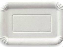 Тарелка одноразовые РАСПРДАЖА Бумажные белые картонные