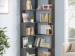 Угловой книжный шкаф ЛОФТ Gray