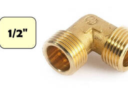Угольник латунный 1/2" (НР-НР) General Fittings