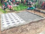 Укладка тротуарной плитки на кладбище Витебск - фото 1
