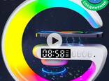 Умная колонка часы радио будильник Bluetooth зарядное устройство - фото 1