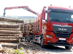 Услуги лесовоза с манипулятором (сортиментовоз), 45 м3