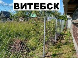 Установка забора из сетки рабицы
