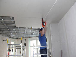 Устройство стен, потолков из гипсокартона