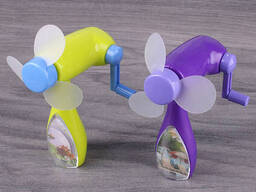 Вентилятор ручной механический h-12см ассорти