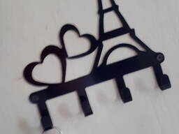 Вешалка для ключей Париж металл 17 на 22 высота.