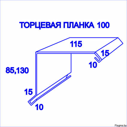 Ветровая, торцевая планка