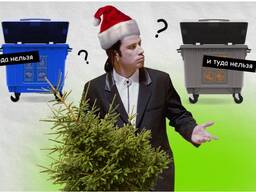 Вынос старой новогодней ёлки в Гомеле