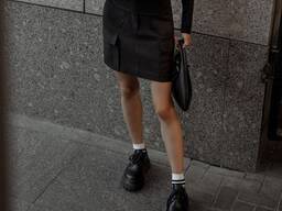 Юбка-карго из плотного денима