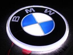 Значок BMW с подсветкой 3D, D=82 мм